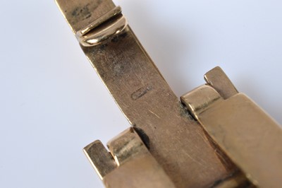 Lot 189 - A c1960s Omega gold plated lady's wristwatch head presented on a 9ct gold bracelet
