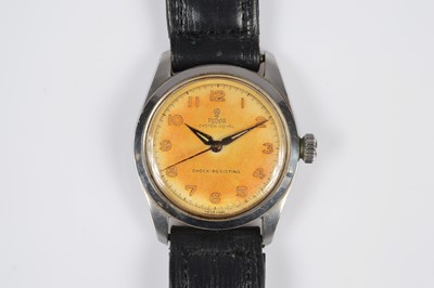 Lot 196 - A c1950s Tudor Oyster Royal stainless steel wristwatch head