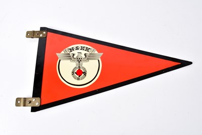 Lot 4 - A WWII Era NSKK (National Socialist Motor Corp) Metal Car Pennant
