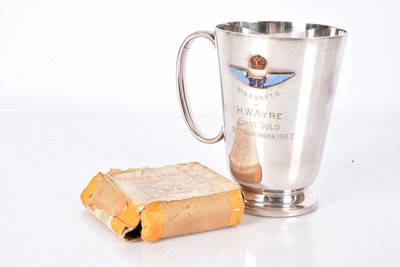 Lot 34 - A 1937 white metal Presentation Pint Tankard