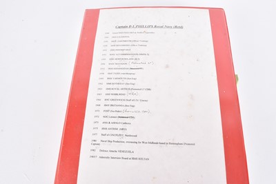 Lot 39 - A three folders of ephemera from Captain David Lucas Phillips (Royal Navy)