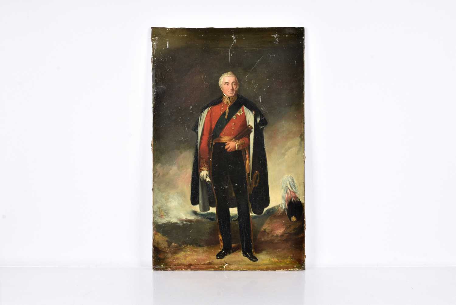 Lot 60 - An oil on canvas portrait depicting to Duke of Wellington