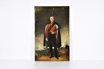 Lot 60 - An oil on canvas portrait depicting to Duke of Wellington