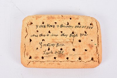 Lot 72 - A WWI Hardtack Biscuit