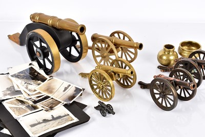 Lot 78 - A collection of brass Desk Cannon Ornaments