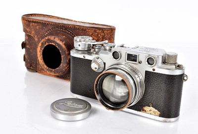 Lot 89 - A Leitz Wetzlar Leica IIIc K ''Luftwaffen-Elgentum Rangefinder Camera