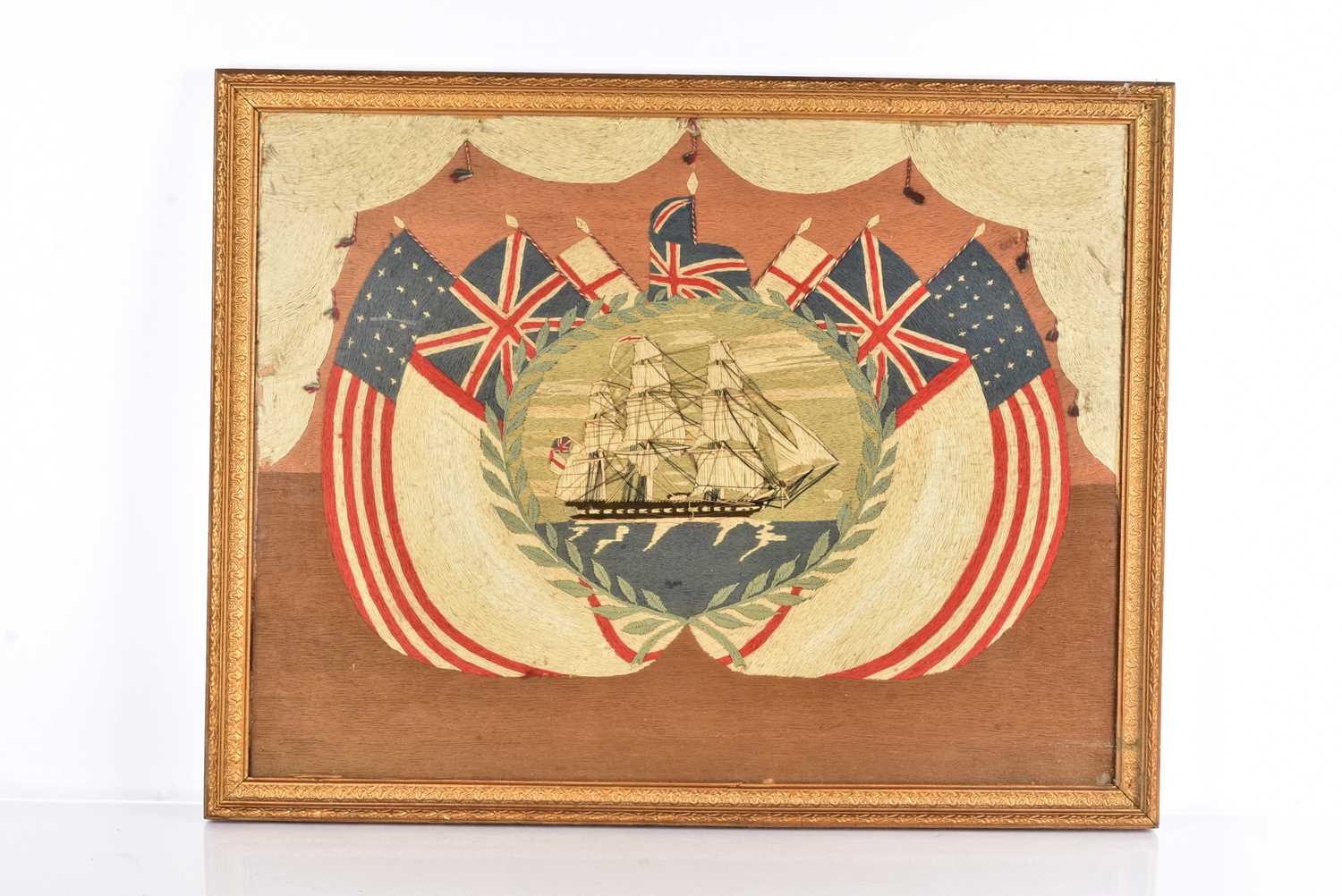Lot 125 - A 19th Century British Sailor's Woolwork Picture/Woolie