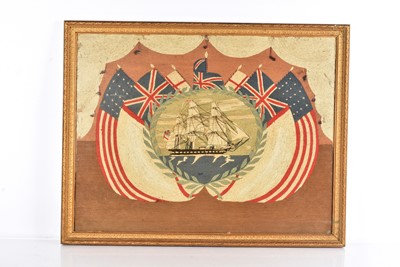 Lot 125 - A 19th Century British Sailor's Woolwork Picture/Woolie