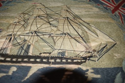 Lot 125 - A 19th Century British Sailor's Woolwork Picture/Woolie