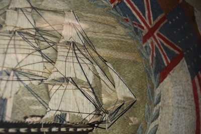 Lot 125 - A 19th Century British Sailor's Woolwork Picture/Woolie