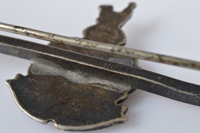 Lot 155 - A group of seven Sterling Silver and enamel Regimental Sweetheart brooches