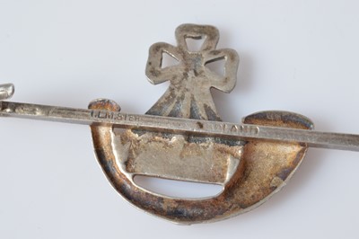 Lot 155 - A group of seven Sterling Silver and enamel Regimental Sweetheart brooches