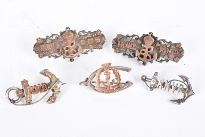 Lot 164 - Three WWI period silver hallmarked Naval Sweetheart brooches