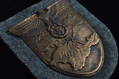 Lot 171 - A WWII German Army/Waffen SS Krim Campaign Shield