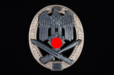 Lot 200 - A German SS/Army General Assault Badge for 25 Engagements