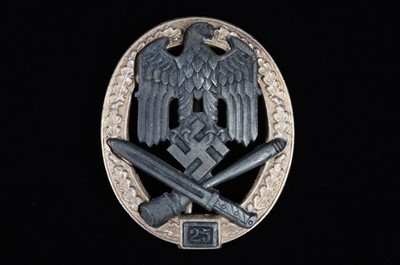 Lot 200 - A German SS/Army General Assault Badge for 25 Engagements