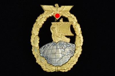 Lot 205 - A Kriegsmarine Auxiliary Cruiser badge