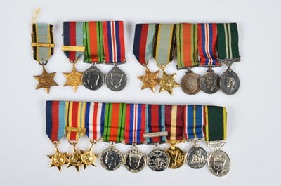 Lot 223 - A collection of Miniature medal groups