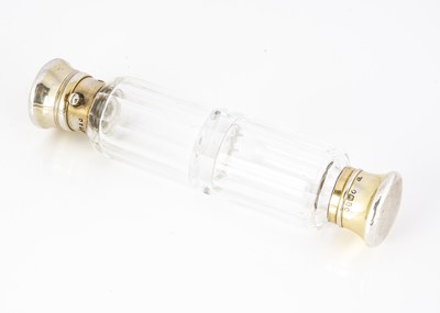 Lot 261 - A Victorian cut glass and silver mounted double ended scent bottle by S. Mordan & Co