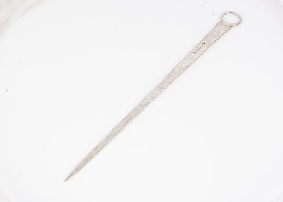 Lot 269 - A George III silver meat skewer by Thomas Oliphant