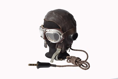 Lot 361 - A WWII Period British C-Type Flying Helmet