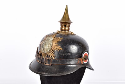 Lot 367 - An Imperial German Saxon Other Ranks Ersatz Pickelhaube