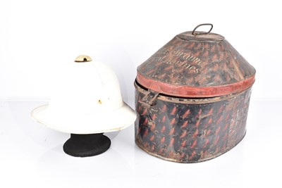 Lot 371 - A Royal Marine Pith Helmet and Box