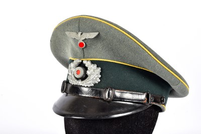 Lot 395 - A WWII German Army Officer's peaked Cap