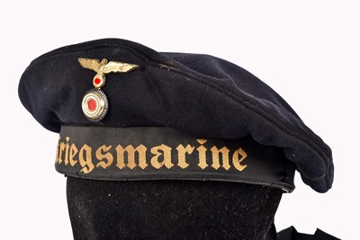 Lot 399 - A Kriegsmarine Other Ranks Sailor 'Donald Duck' cap
