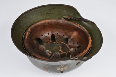Lot 411 - A WWII German M35 Army Double Decal Steel Helmet