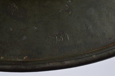 Lot 411 - A WWII German M35 Army Double Decal Steel Helmet