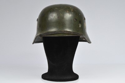 Lot 411 - A WWII German M35 Army Double Decal Steel Helmet