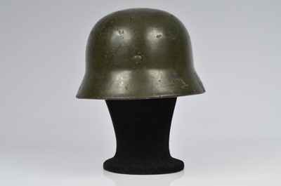 Lot 411 - A WWII German M35 Army Double Decal Steel Helmet