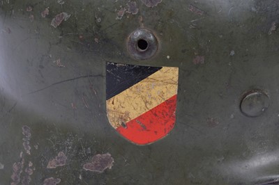 Lot 411 - A WWII German M35 Army Double Decal Steel Helmet