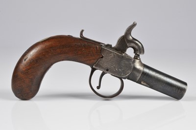 Lot 422 - A 19th Century Percussion Cap Pocket Pistol by Nixon of Newark