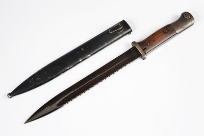 Lot 535 - A WWII M1884/98 3rd Version Bayonet and Scabbard