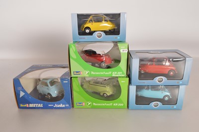 Lot 129 - Oxford Diecast and Revell 1:18 Scale German Bubble Cars (6)