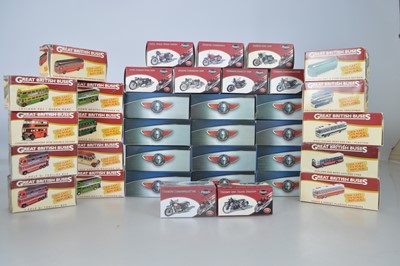 Lot 136 - Atlas Editions Public Transport Models 1:76 Scale and Classic Motorbikes 1:24 Scale (35)