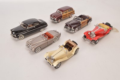Lot 152 - Franklin and Danbury Mint 1:24 Scale 1930s/40s Cars (6)