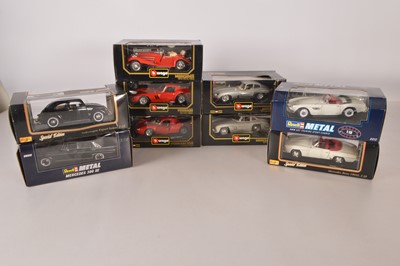 Lot 157 - Modern Diecast 1:18 Scale 1950s/60 Cars (9)
