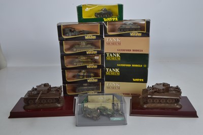 Lot 219 - Modern Diecast and Resin Tanks and Jeep Diorama (14)