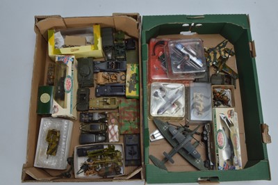 Lot 222 - Modern Diecast and Plastic Military Vehicles and Aircraft (40+)