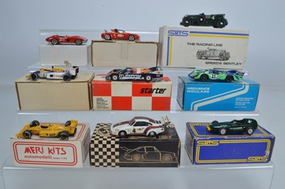 Lot 229 - White Metal and Resin 1:43 Scale Competition Cars (9)