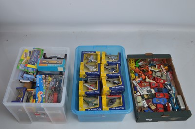 Lot 268 - NewRay Sky Wings Cararama and other Diecast vehicles and Aeroplanes (90+ in 3 boxes)