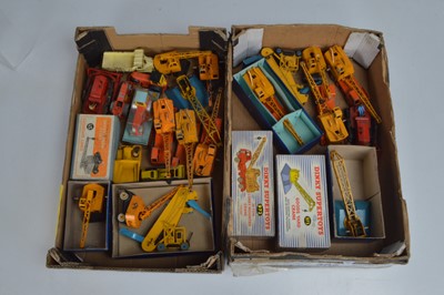 Lot 309 - Postwar and Later Playworn Dinky Construction Vehicles and Cranes (23)