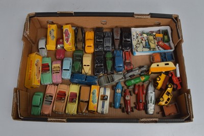 Lot 322 - Postwar Playworn Diecast Cars and Accessories (50+)