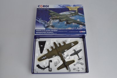 Lot 341 - Corgi Aviation Archive WWII 1:72 Scale Boeing B-17F Flying Fortress & Messerschmitt BF109G-6 Set
