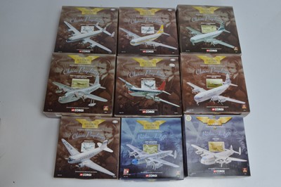 Lot 348 - Corgi Aviation Archive Classic Propliners and Berlin Airlift 1:144 Scale Aircraft (9)