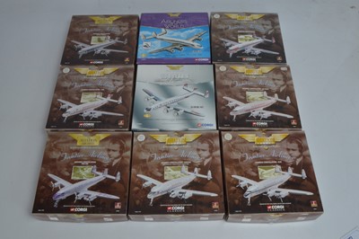 Lot 350 - Corgi Aviation Archive Lockheed Constellations 1:144 Scale Aircraft (10)