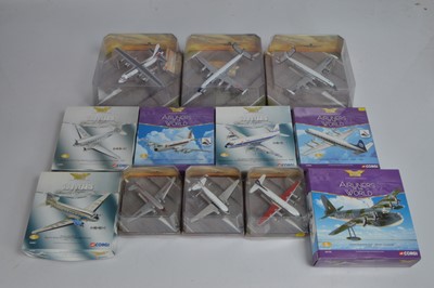 Lot 352 - Corgi Aviation Archive Pioneers of Flight 100 Years of Flight and Airliners of the World 1:144 Scale Aircraft (12)